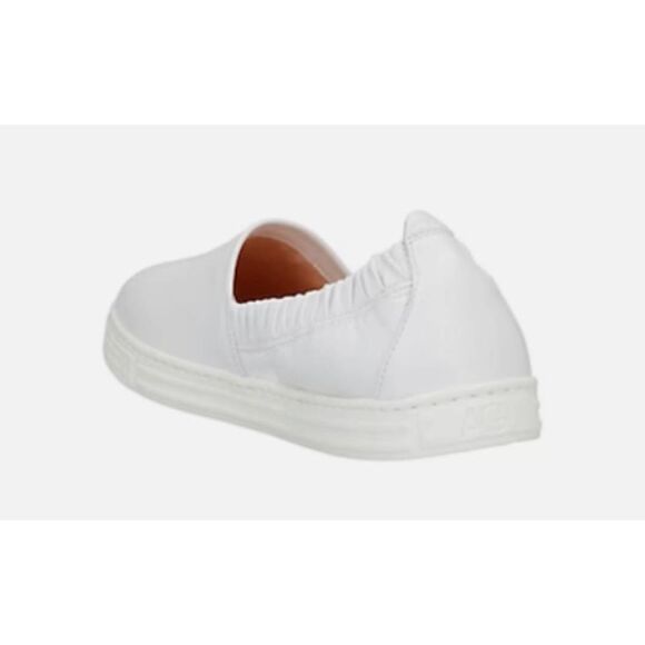 New AGL ATTILIO GIUSTI LEOMBRUNI white Slip On Made in Italy Leather Sneaker 8.5 - Picture 2 of 5